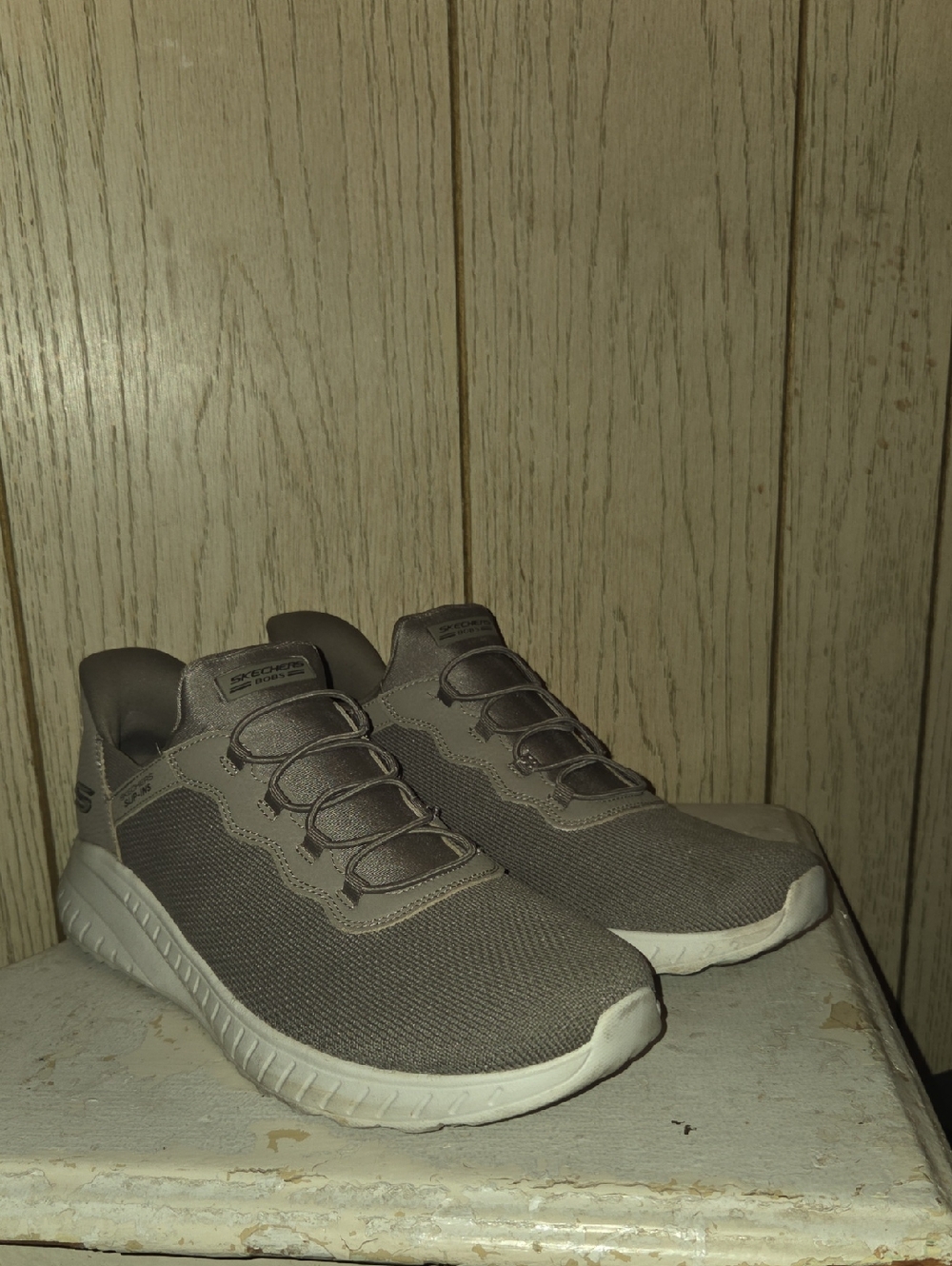 Skechers BOBS Slip-On Sneakers - Taupe Gray